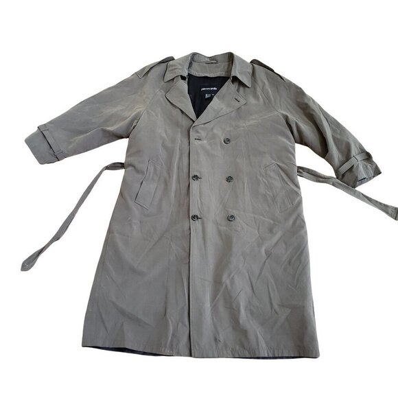 Vintage Pierre Cardin Suede Trench Coast sz 44R - Picture 1 of 7